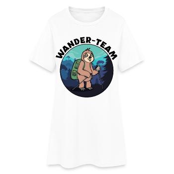 Randonneurs Randonnées Déclaration Randonnée Montagnes Nature - Robe T-shirt Femme - blanc - Devant