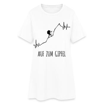 Bergsteigen Wandern Statement Berge Bergwanderung - Frauen T-Shirt-Kleid - Weiß - Vorne
