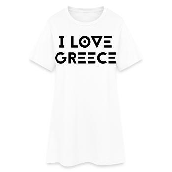 J’AIME LA GRÈCE - Robe T-shirt Femme - blanc - Devant