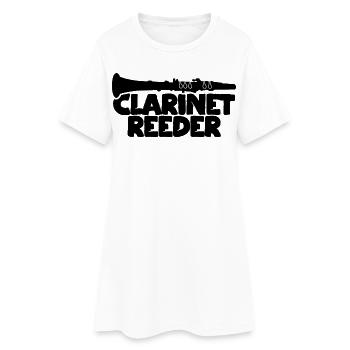 Embouchure de clarinette - Robe T-shirt Femme - blanc - Devant