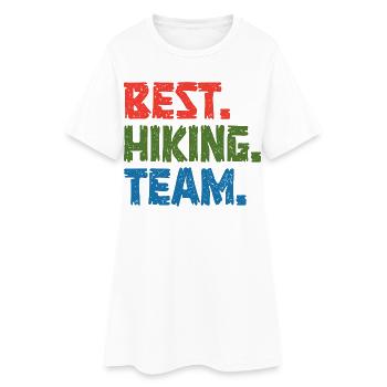 Wandern Wanderer Statement Bergsteigen Natur - Frauen T-Shirt-Kleid - Weiß - Vorne