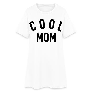 Maman cool - Robe T-shirt Femme - blanc - Devant