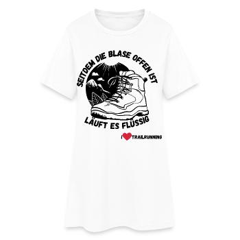 I LOVE TRAILRUNNING - Frauen T-Shirt-Kleid - Weiß - Vorne