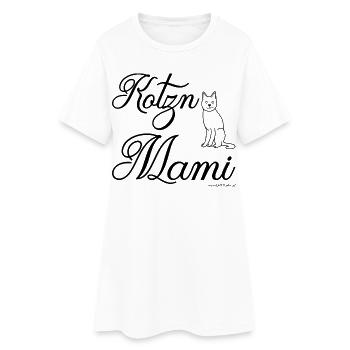 Kotzn Mami - Katzen Mama, Österreichischer Dialekt - Frauen T-Shirt-Kleid - Weiß - Vorne