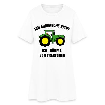 Nutzfahrzeug Traktor Statement Landmaschinen Bauer - Frauen T-Shirt-Kleid - Weiß - Vorne