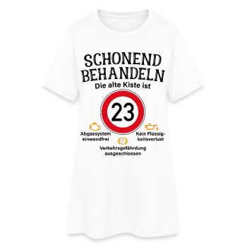 23. Geburtstag Schonend Behandeln 23 Alte Kiste 23 - Frauen T-Shirt-Kleid - Weiß - Vorne