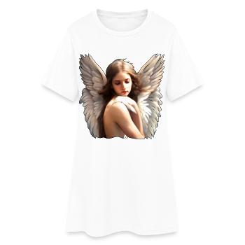 Ange céleste - Robe T-shirt Femme - blanc - Devant