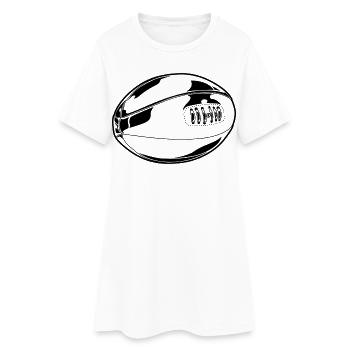 Croquis de ballon de rugby - Robe T-shirt Femme - blanc - Devant