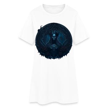 Roses gothiques fille squelette style sombre - Robe T-shirt Femme - blanc - Devant