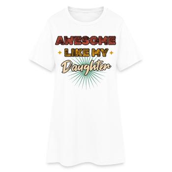 Génial comme ma fille Vintage - Robe T-shirt Femme - blanc - Devant