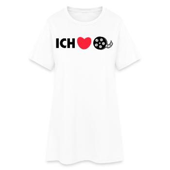 Déclaration de soirée cinéma Heart I Love Cinéma - Robe T-shirt Femme - blanc - Devant