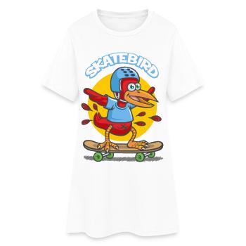 Skatebird - Robe T-shirt Femme - blanc - Devant