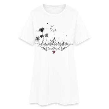 Festival de musique Festival de musique - Robe T-shirt Femme - blanc - Devant