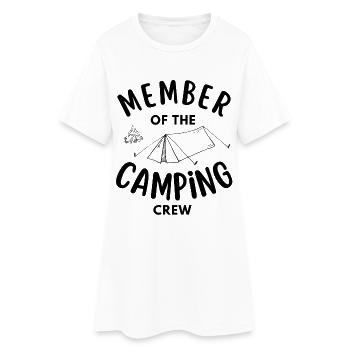 Membre de l’équipe de camping drôle - Robe T-shirt Femme - blanc - Devant