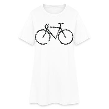 Croquis de vélo - Robe T-shirt Femme - blanc - Devant