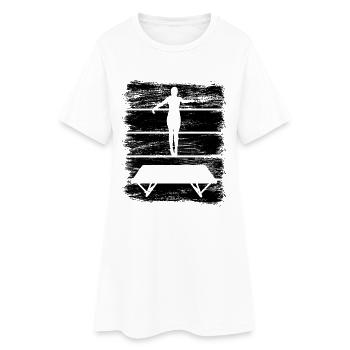 Trampolineist sketch - Women’s T-Shirt Dress - white - Front