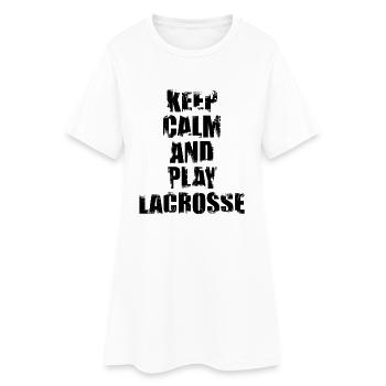 Restez calme et jouez à la crosse - Robe T-shirt Femme - blanc - Devant