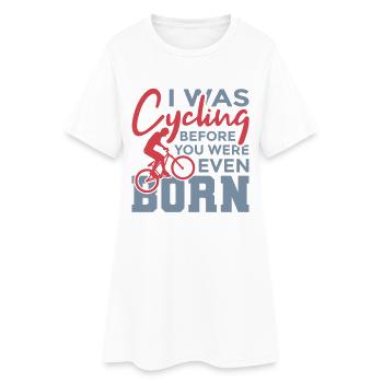Blague de cycliste - Robe T-shirt Femme - blanc - Devant