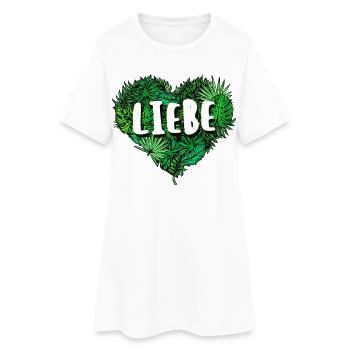 Umwelt Spruch Herz Umweltschützer Natur Erde - Frauen T-Shirt-Kleid - Weiß - Vorne