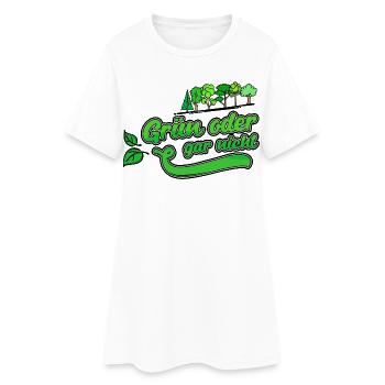Umweltschutz Erde Natur Baum Statement Naturschutz - Frauen T-Shirt-Kleid - Weiß - Vorne