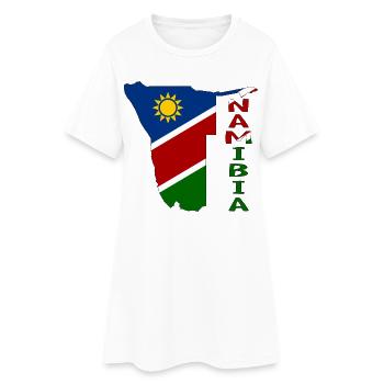 Namibie Carte Flag - Robe T-shirt Femme - blanc - Devant