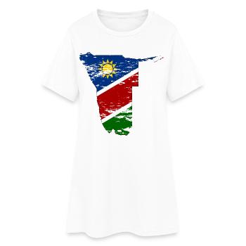 Namibia map used - Women’s T-Shirt Dress - white - Front
