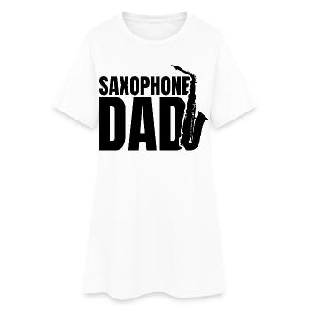 Saxophone Papa - Robe T-shirt Femme - blanc - Devant