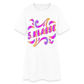 5. Klasse - SCHULWECHSEL - Frauen T-Shirt-Kleid - Weiß - Vorne