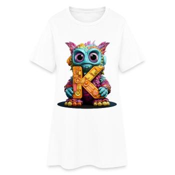 Marionnette avec la lettre X Alphabet Lettre K - Robe T-shirt Femme - blanc - Devant