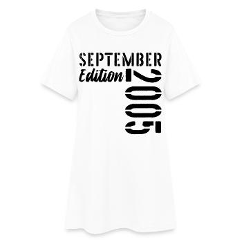 21E ANNIVERSAIRE SEPTEMBRE 2005 - Robe T-shirt Femme - blanc - Devant