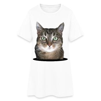 Kitty in a circle - Women’s T-Shirt Dress - white - Front