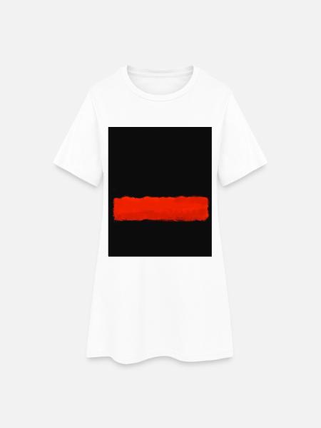 Rothko-Stil in digitalen Farben - Frauen T-Shirt-Kleid - Weiß