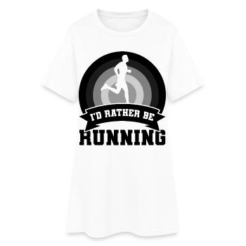 Drôle de blague de coureur - Robe T-shirt Femme - blanc - Devant