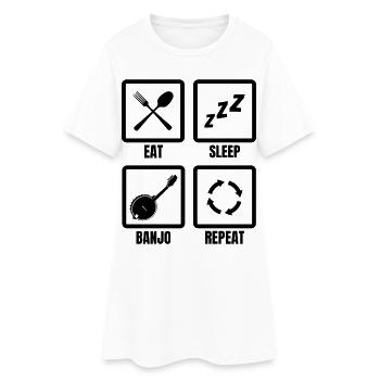 Horaire des joueurs de banjo - Robe T-shirt Femme - blanc - Devant