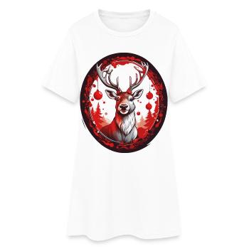 Rudolph das Rentier - Frauen T-Shirt-Kleid - Weiß - Vorne