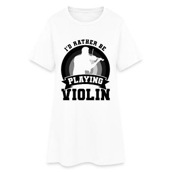Dicton violoniste - Robe T-shirt Femme - blanc - Devant