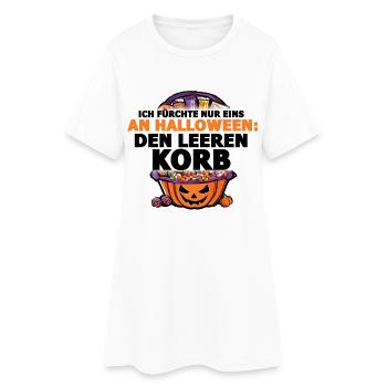 Halloween Print für mehr Süßes - Frauen T-Shirt-Kleid - Weiß - Vorne