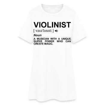 Définition du violoniste - Robe T-shirt Femme - blanc - Devant