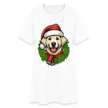 Noël Labrador Dog Friends - Robe T-shirt Femme - blanc - Devant