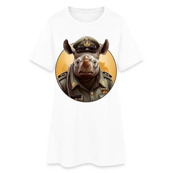 Rhino Police - Women’s T-Shirt Dress - white - Front