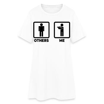 Figurine de bâton de flûte - Robe T-shirt Femme - blanc - Devant