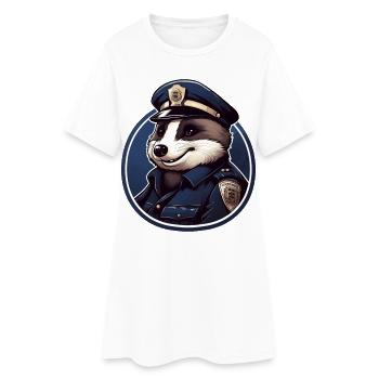 Badger Police - Robe T-shirt Femme - blanc - Devant