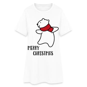 Joyeux Noël - Robe T-shirt Femme - blanc - Devant