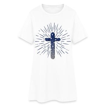 CHRISTLICHER GLAUBE RELIGION - Frauen T-Shirt-Kleid - Weiß - Vorne
