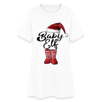 Bébé Elfe – Douce Conception de Noël - Robe T-shirt Femme - blanc - Devant
