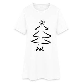 Frohe weihnachten Frohe weihnachten Frohe weihnach - Frauen T-Shirt-Kleid - Weiß - Vorne