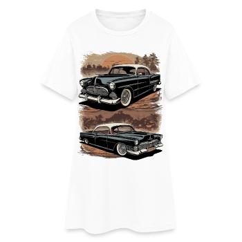 Classic Cars 1950 - Women’s T-Shirt Dress - white - Front