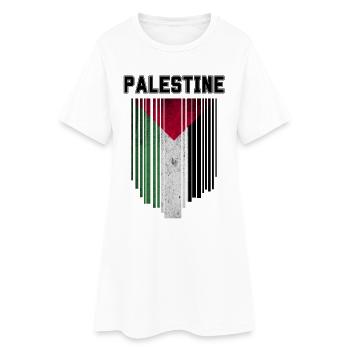 Drapeau de la Palestine, fierté palestinienne - Robe T-shirt Femme - blanc - Devant