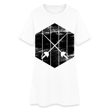 Fechtausrüstung - Frauen T-Shirt-Kleid - Weiß - Vorne