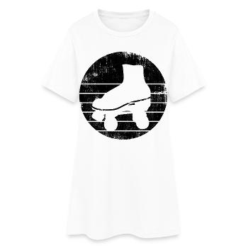Croquis de patins à roulettes - Robe T-shirt Femme - blanc - Devant